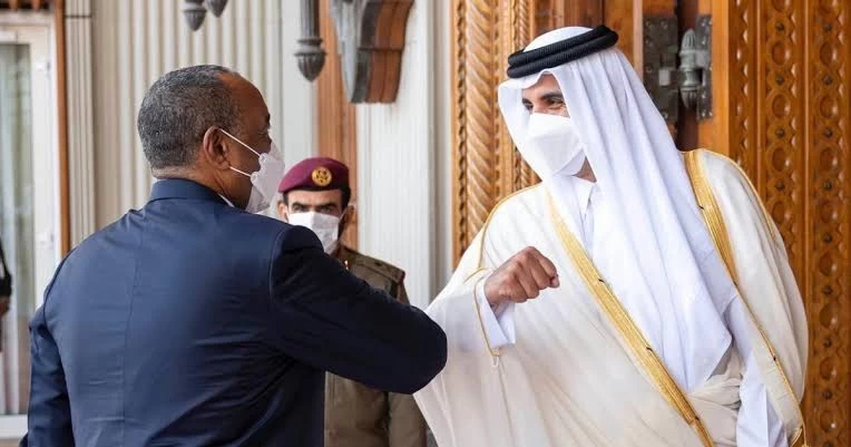 البرهان مع أمير قطر
