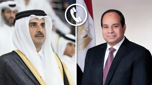 رئيس مصر وأمير قطر